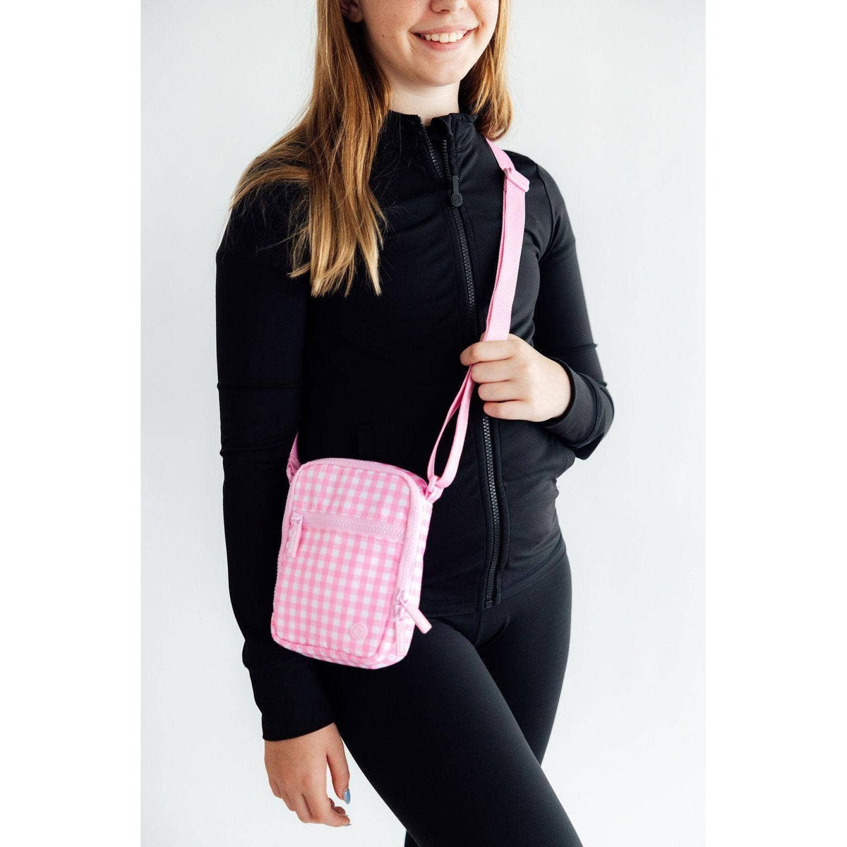 CROSSBODY BAG || PINK GINGHAM