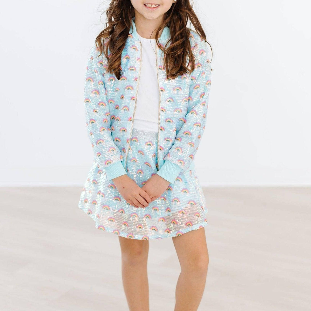 MINT RAINBOW SEQUIN JACKET