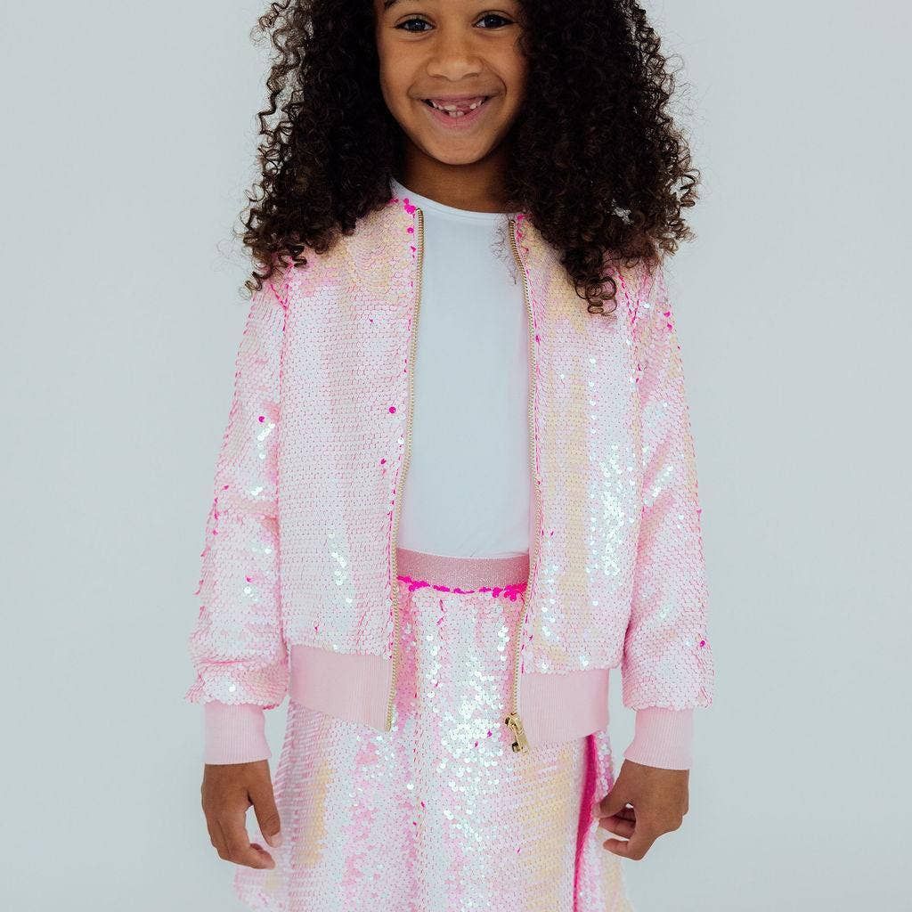DIVA PINK FLIP SEQUIN JACKET