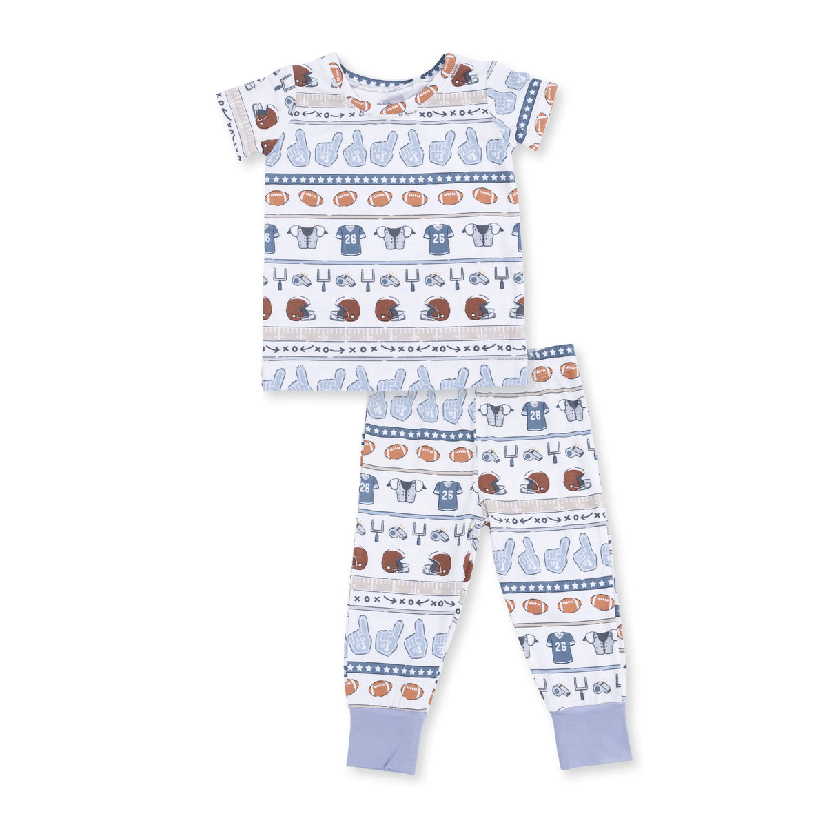 FOOTBALL STRIPE SHORT SLEEVE PAJAMA