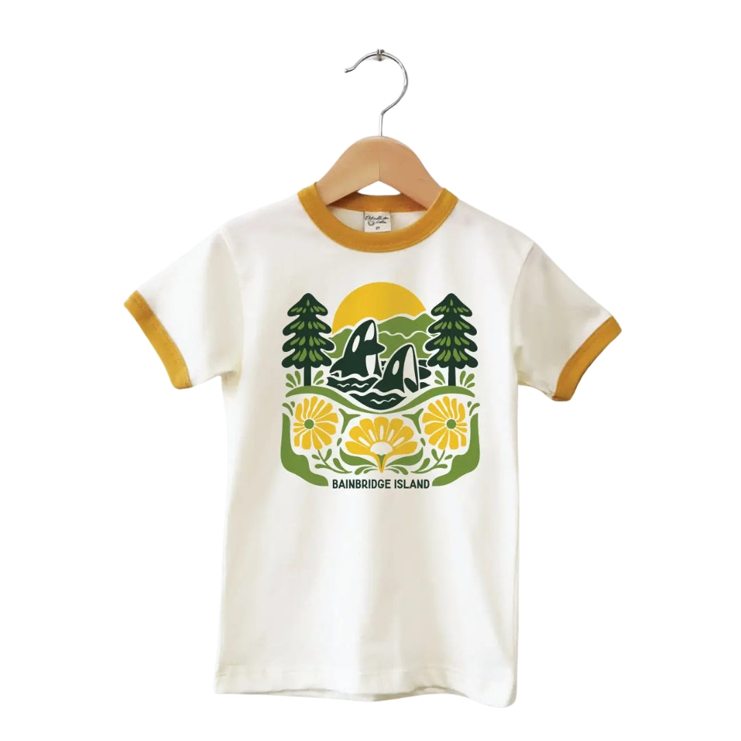 BAINBRIDGE ISLAND T-SHIRT || NATURAL/MUSTARD