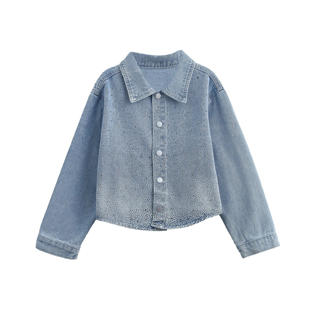 RHINESTONE EMBELLISHED DENIM JACKET