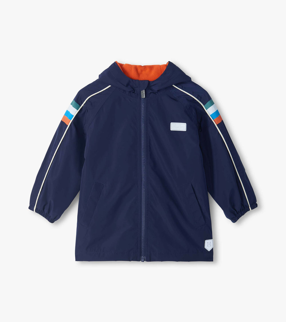 Dark Navy Fleece Lined Rain Jacket - Peacoat