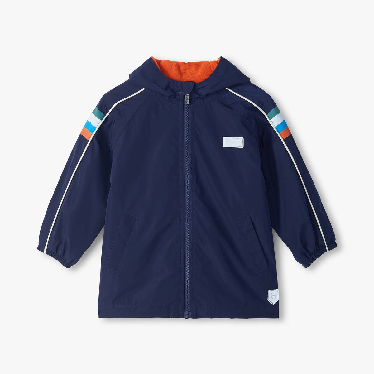 Dark Navy Fleece Lined Rain Jacket - Peacoat