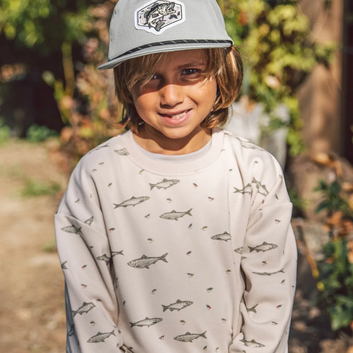 RYDER FISHING SWEATSHIRT || OATMEAL FRENCH TERRY
