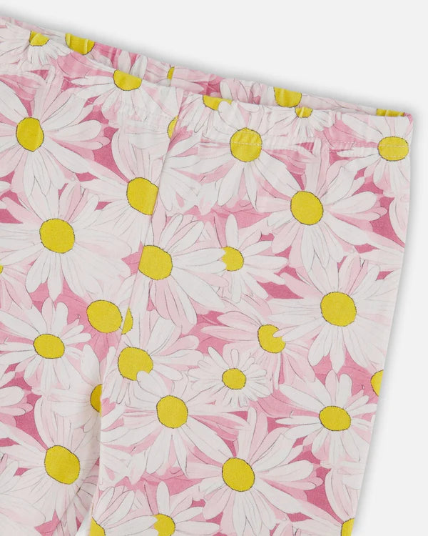 PRINTED DAISIES JERSEY CAPRI