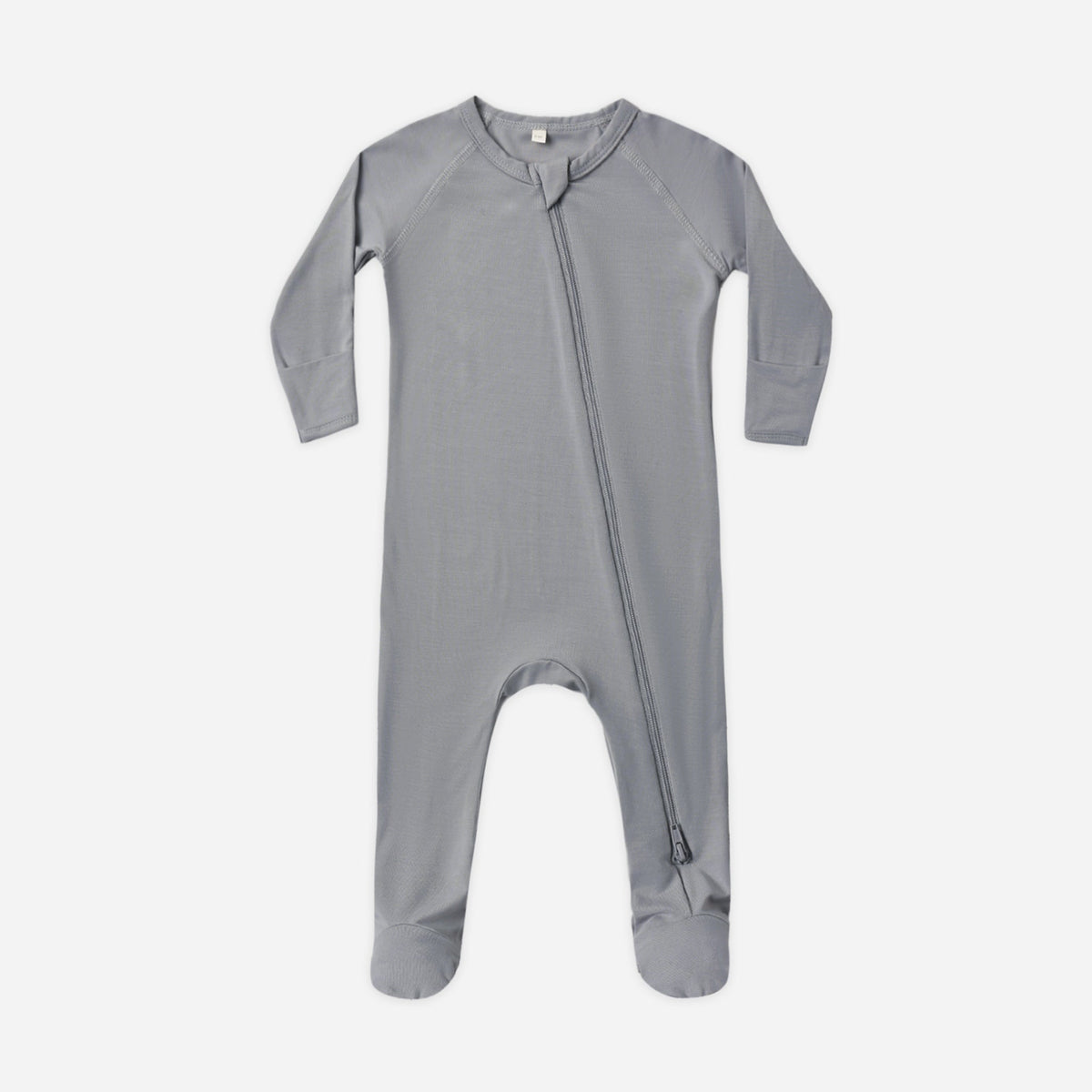 BAMBOO ZIP FOOTIE || SLATE