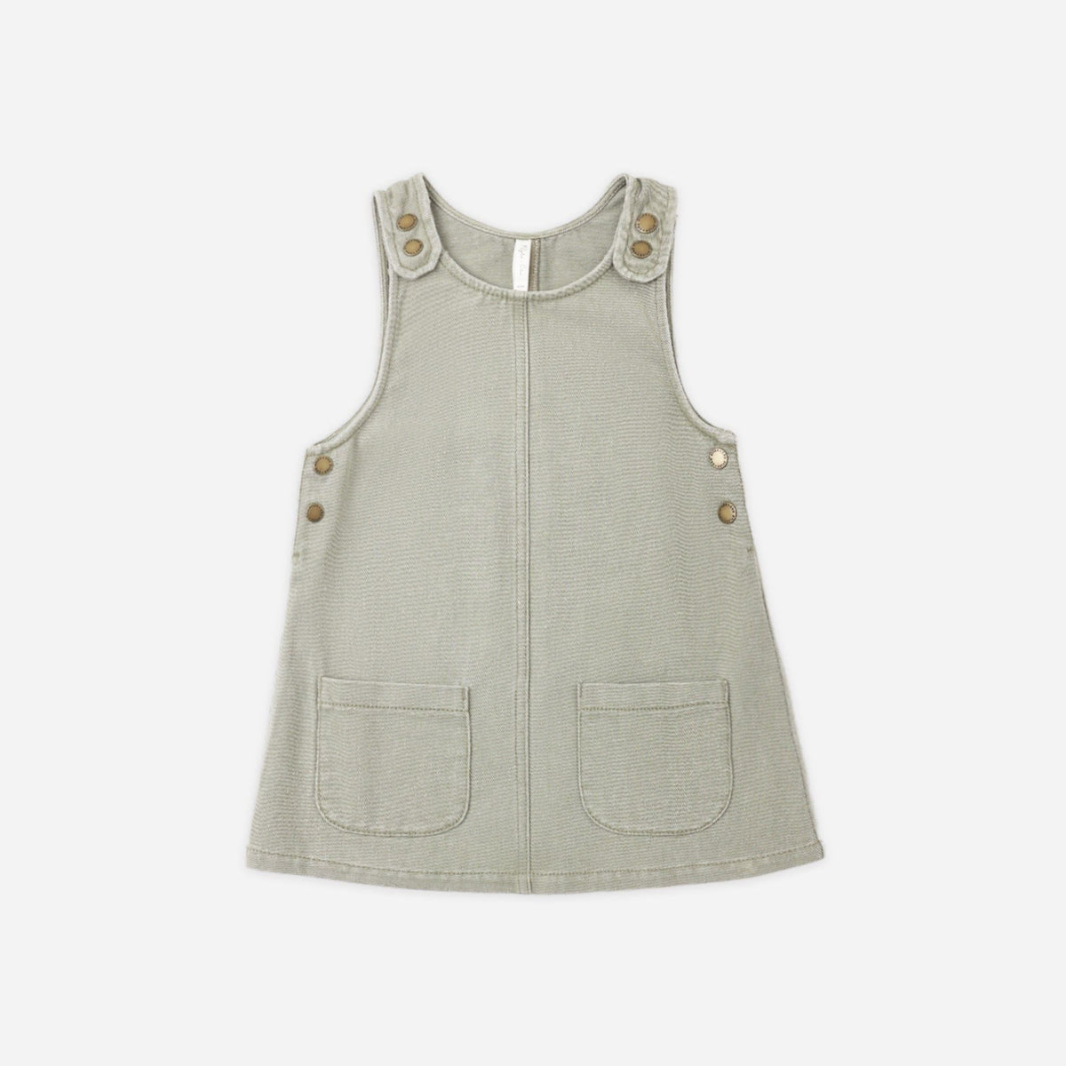 ODETTE OVERALL DRESS || DARK SAGE