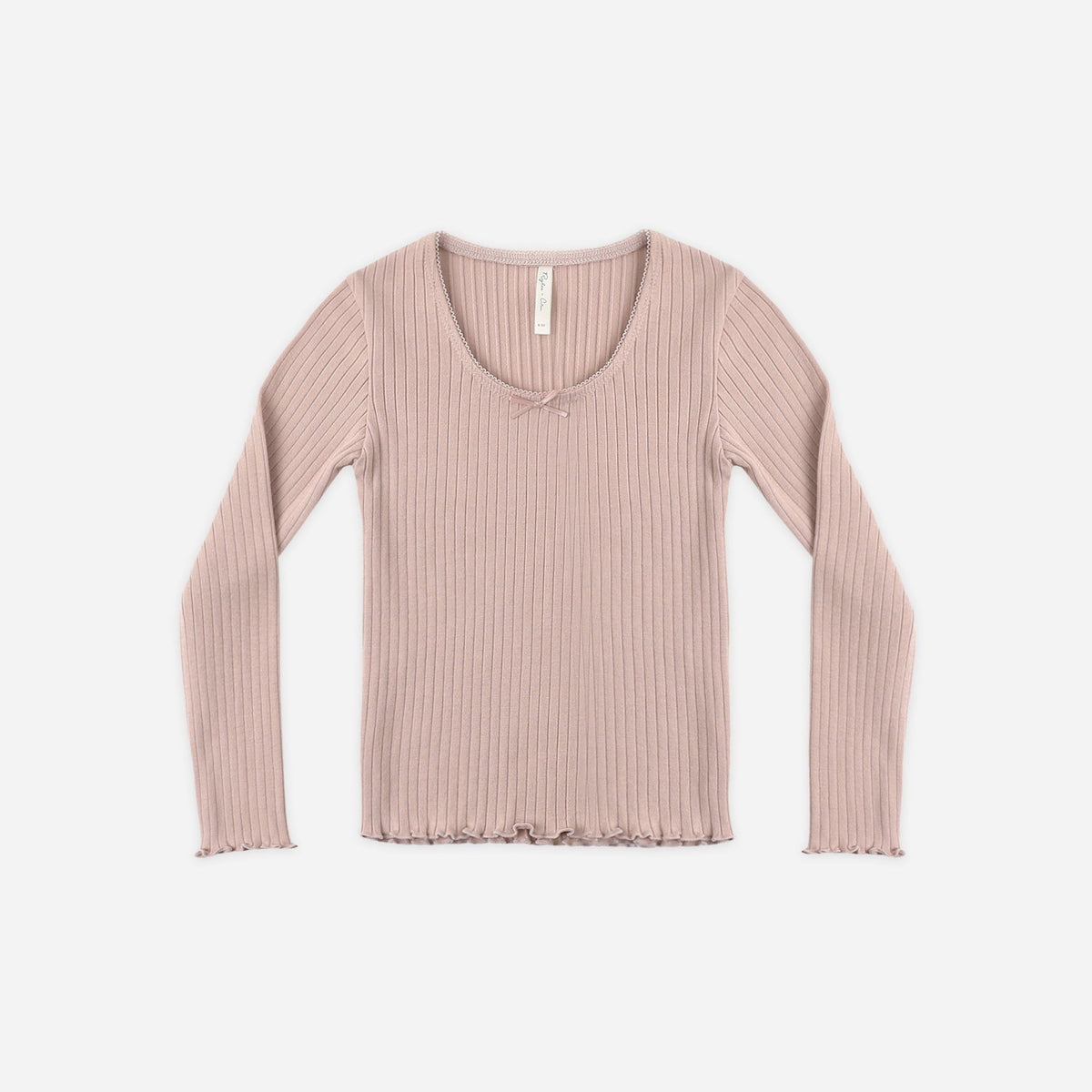 RIBBED LONG SLEEVE ROSEWOOD