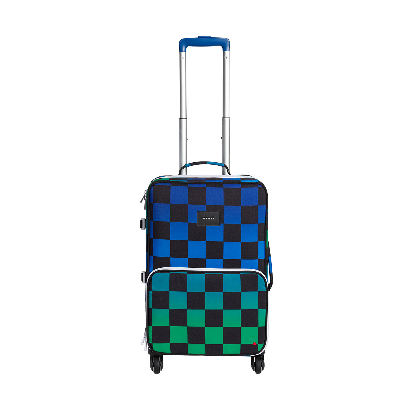 Logan Carry-On Suitcase - Blue Checkerboard