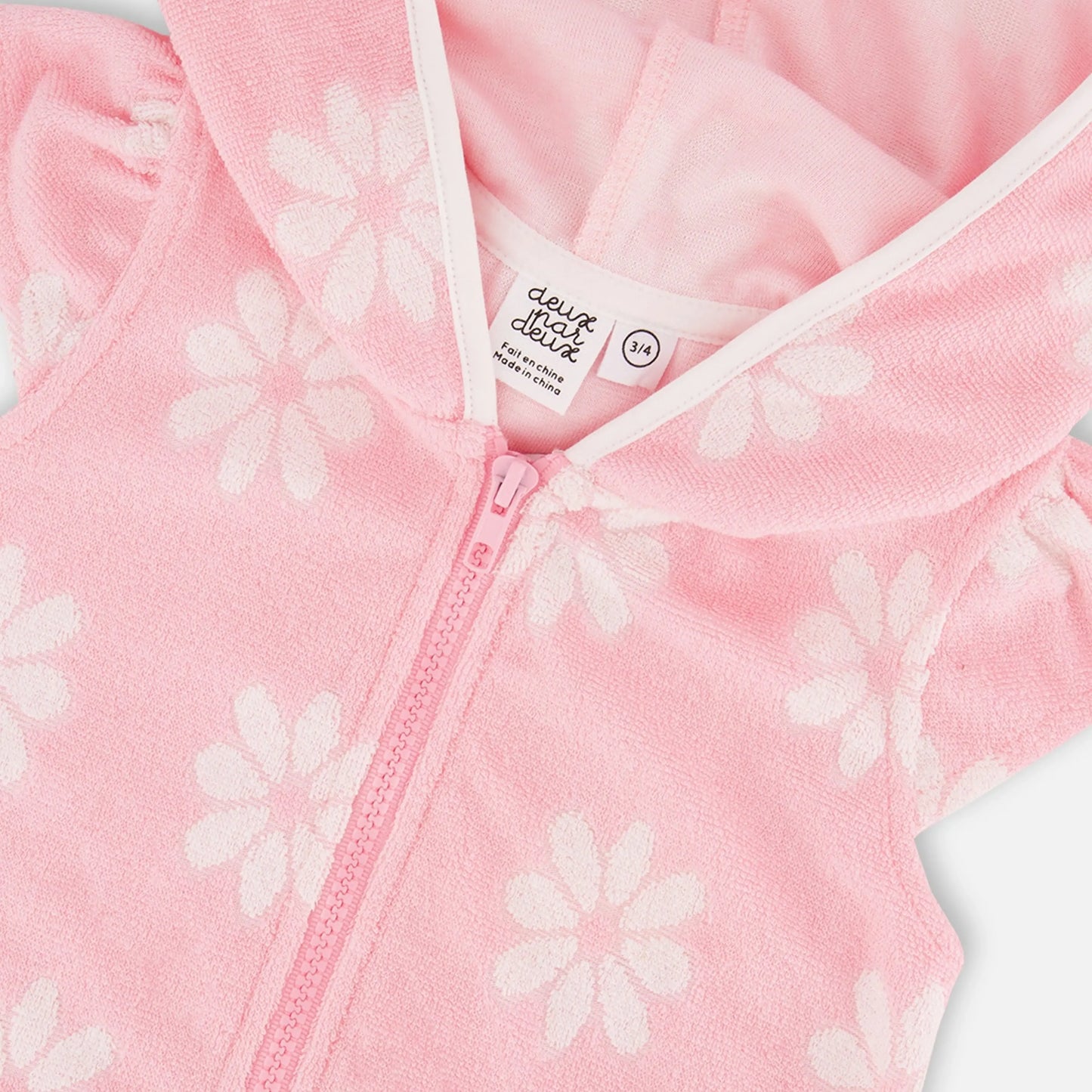 TERRY BEACH DRESS || WHITE FLOWERS