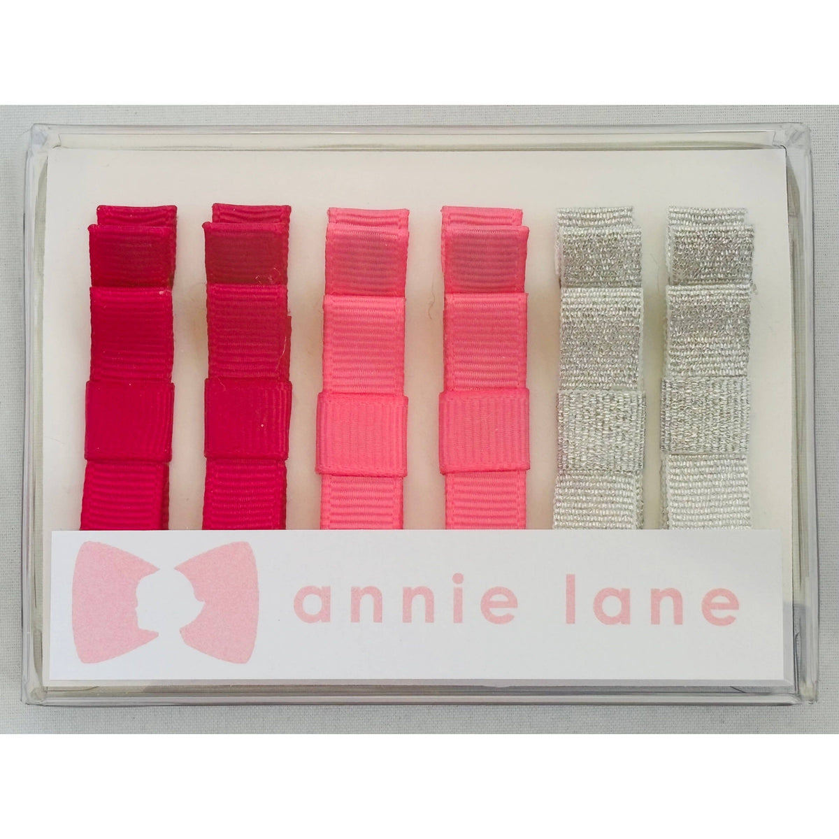 HAIR BOWS || PINK & SILVER