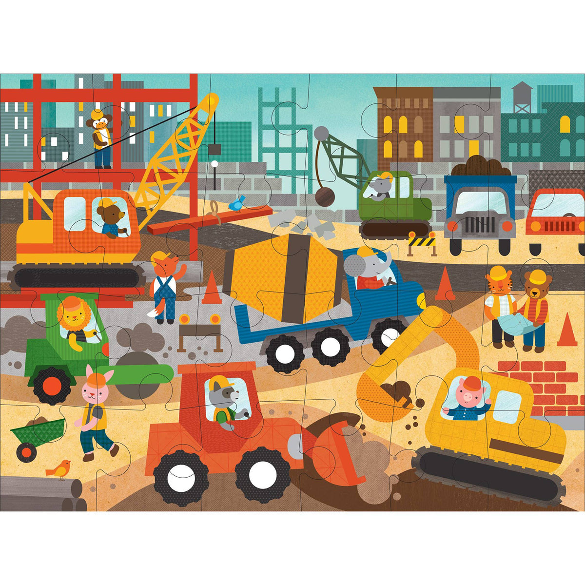 24-PIECE FLOOR PUZZLE || CONSTRUCTION SITE