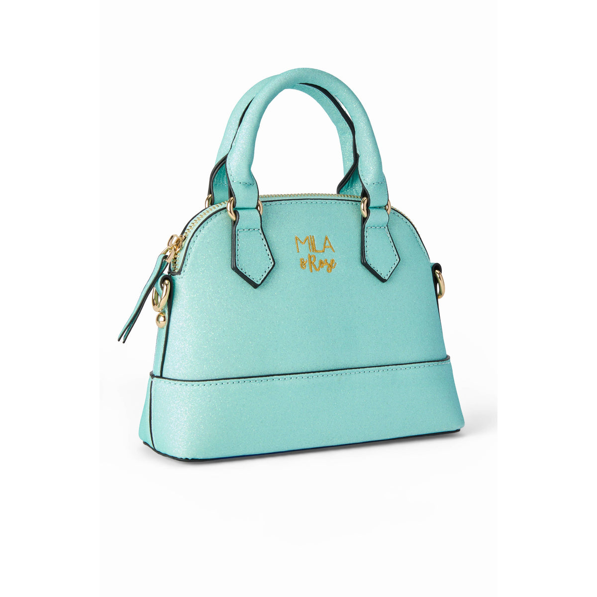 CROSSBODY PURSE || AQUA GLITTER
