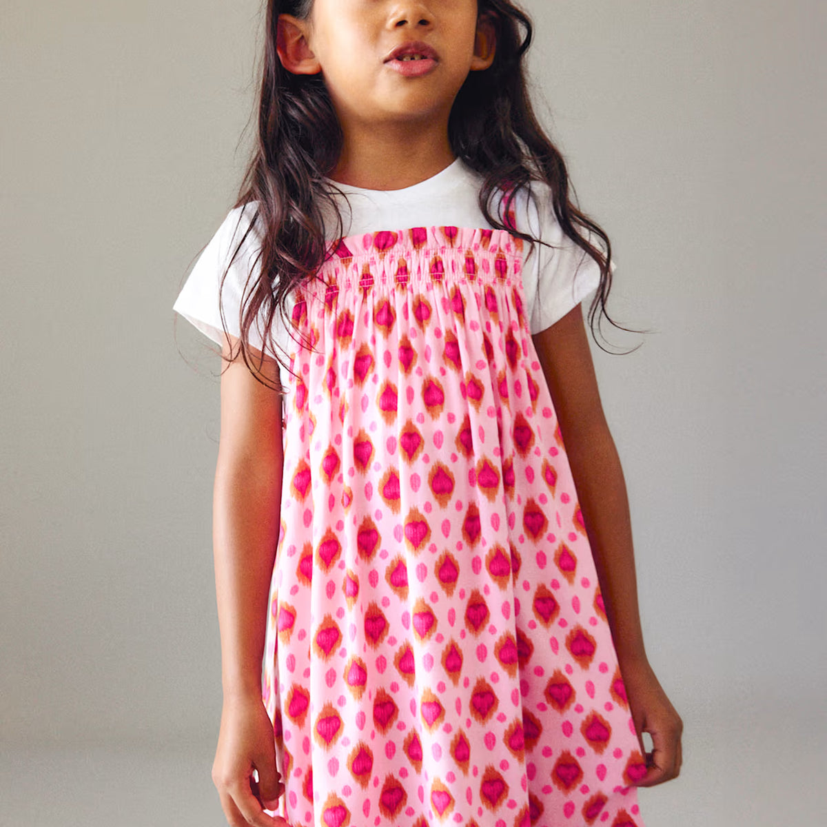 PRINTED DRESS WITH FAUX T-SHIRT || CANDY