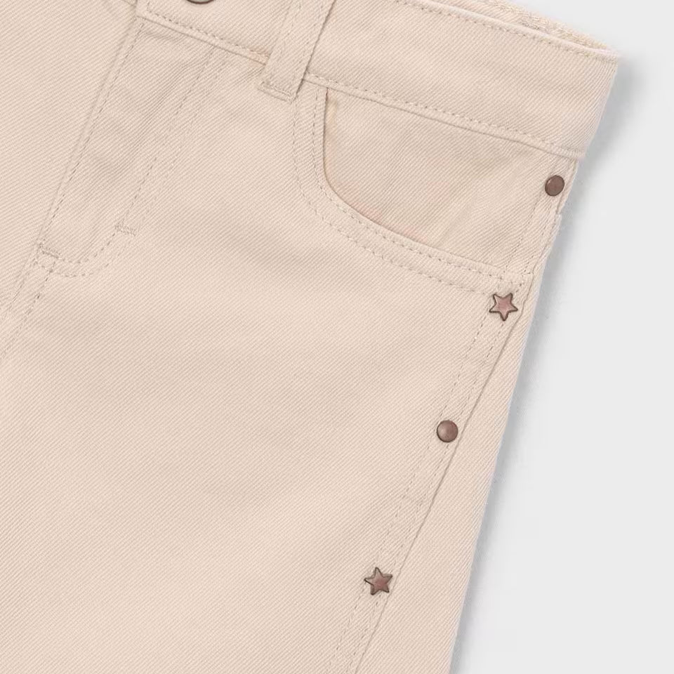 GIRL TWILL PANTS || LIGHT KHAKI