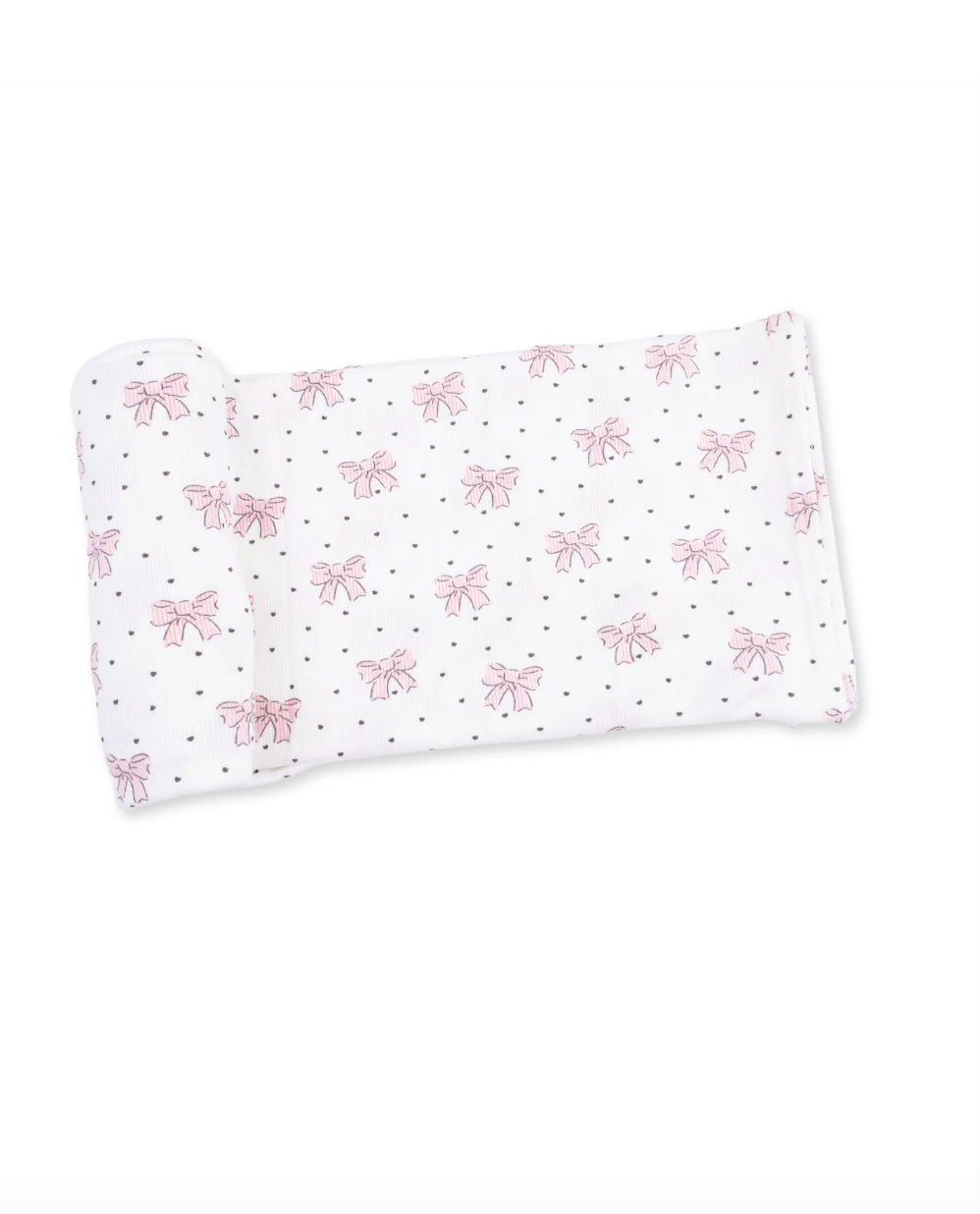 BOWS & HEARTS SWADDLE BLANKET