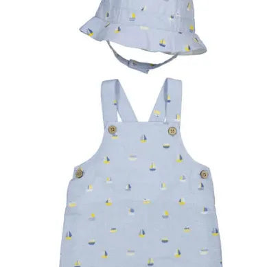 OVERALLS + HAT || SAILBOATS