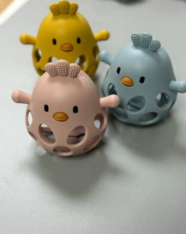 SILICONE 3D CHICKEN TEETHER