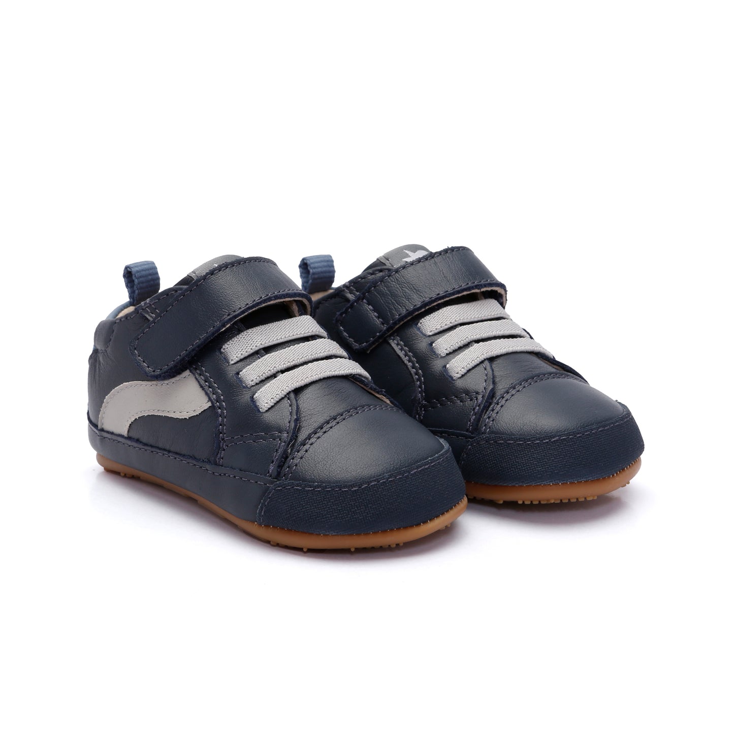 KIDS FIRST WAVE LEATHER SNEAKER || NAVY