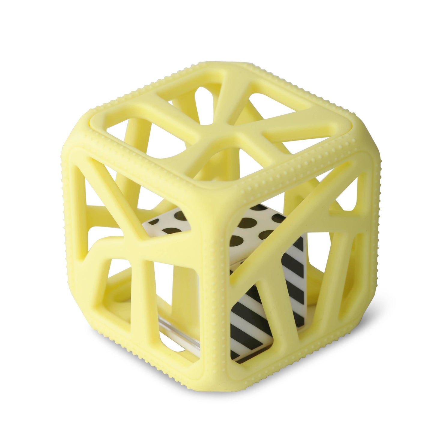 CHEW CUBE || SILICONE TEETHER RATTLE || MARBLE GREY