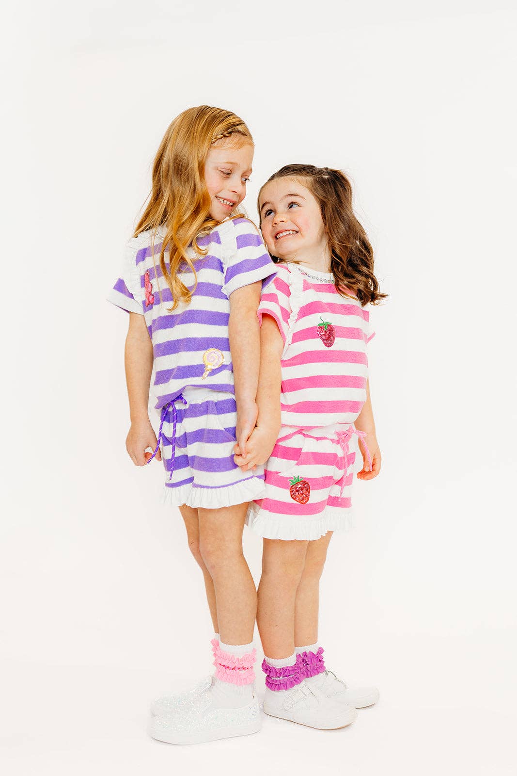 TERRY CLOTH SHORT / SHIRT SET || STRAWBERRY