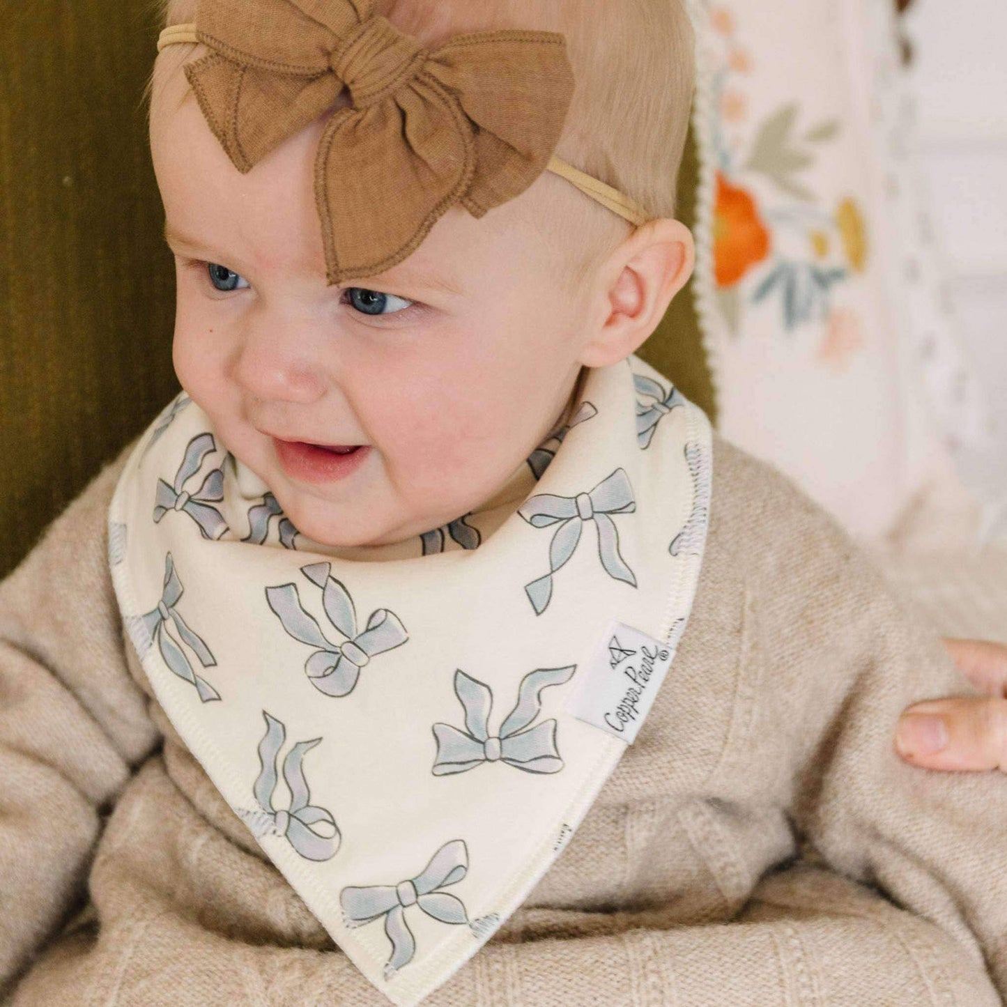 4 PACK BABY BANDANA BIBS || GEMMA IN TAN