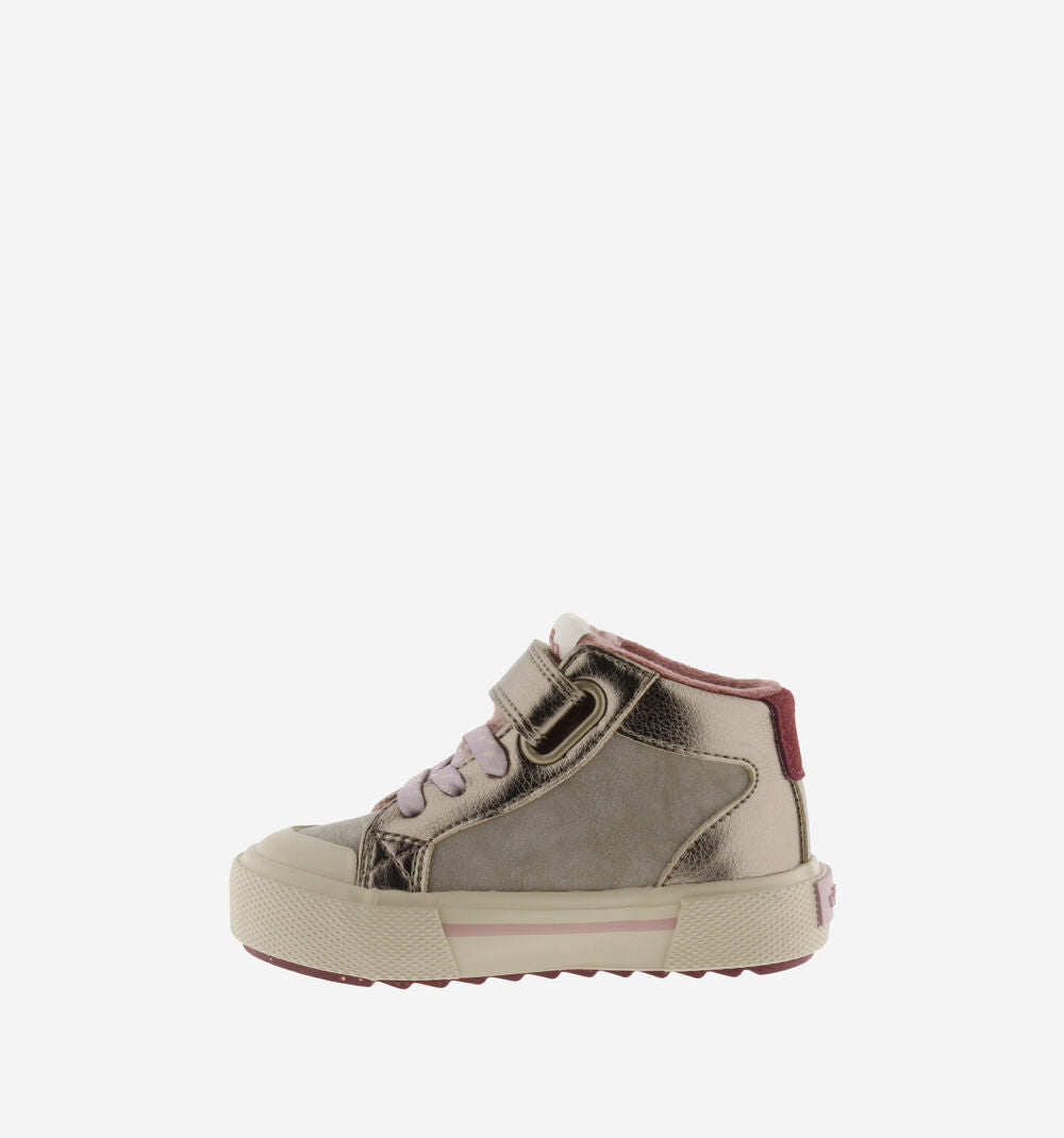 TRIBU METALLIC & GLITTER ANKLE STRAP SNEAKERS