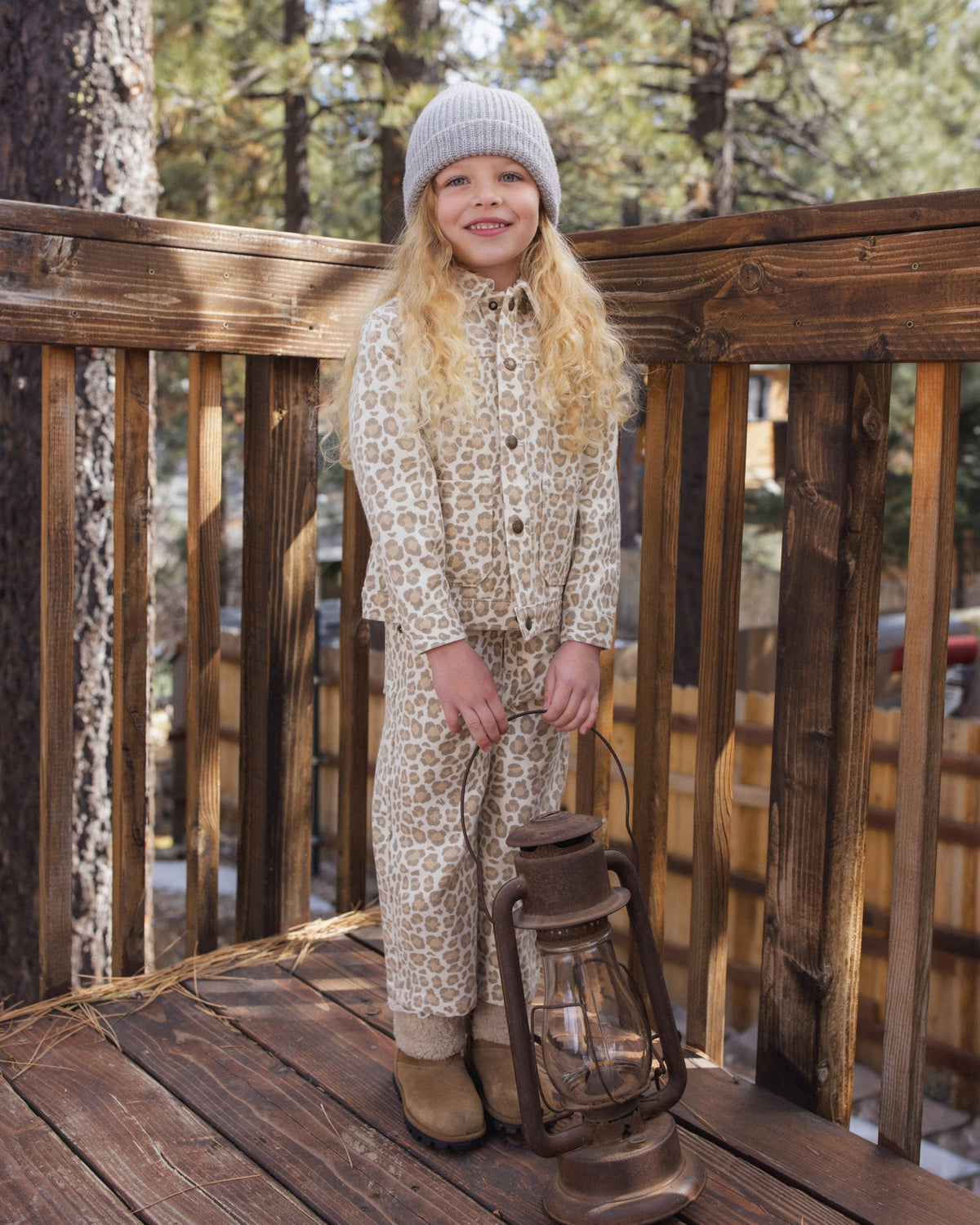 DENIM CHORE COAT || LEOPARD