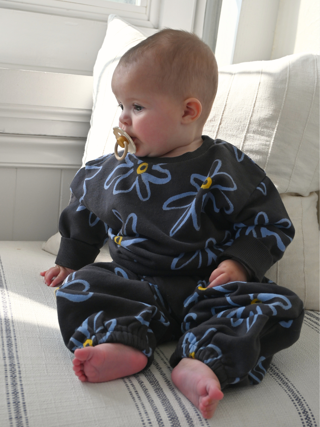 Charlie Baby Sweat Set - Charcoal