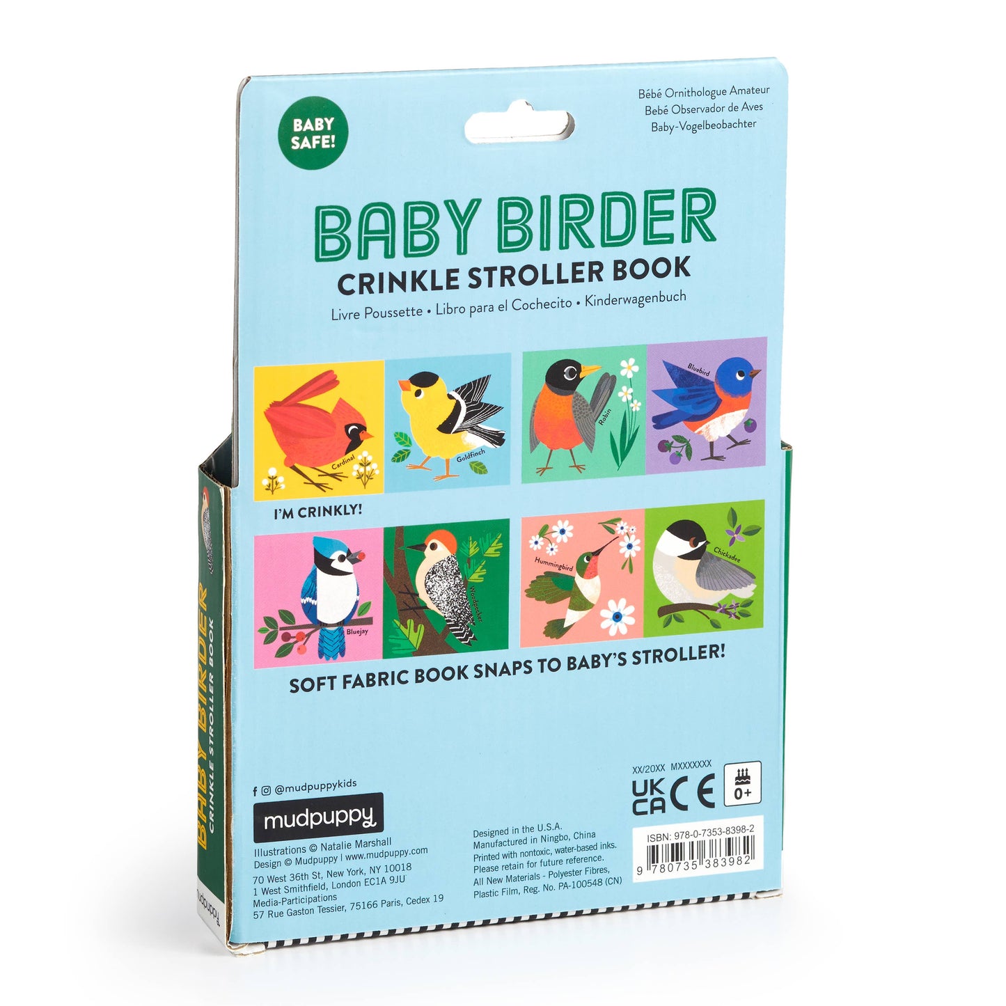 BABY BIRDER CRINKLE FABRIC STROLLER BOOK