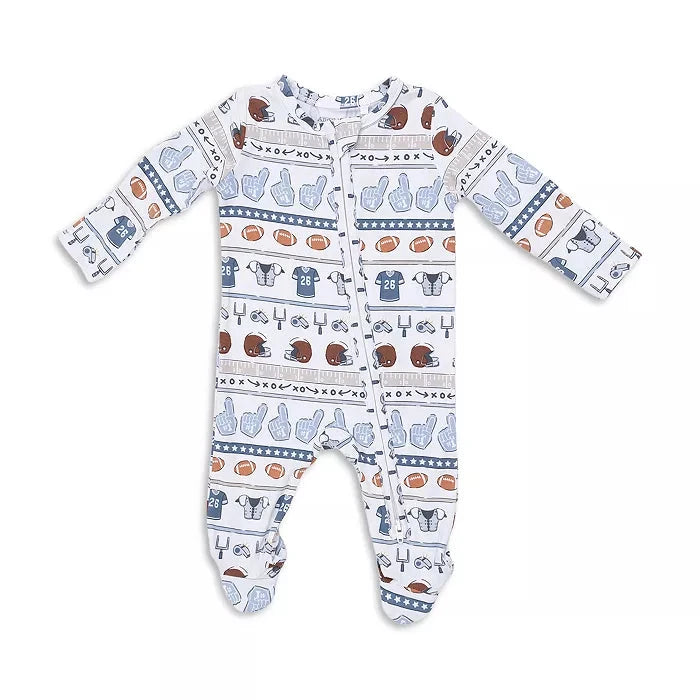 FOOTBALL STRIPE 2 WAY ZIPPER FOOTIE