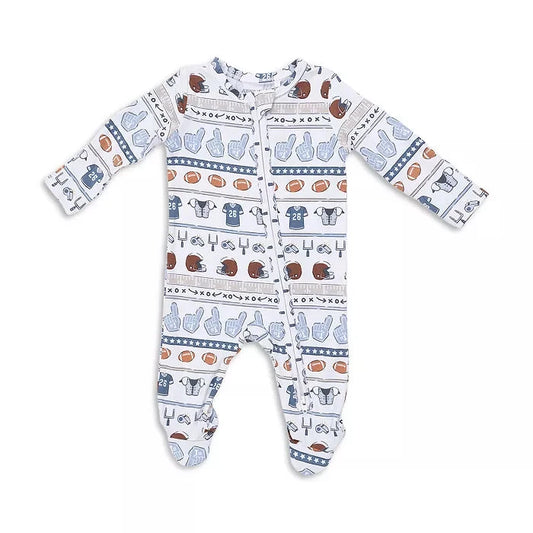 FOOTBALL STRIPE 2 WAY ZIPPER FOOTIE