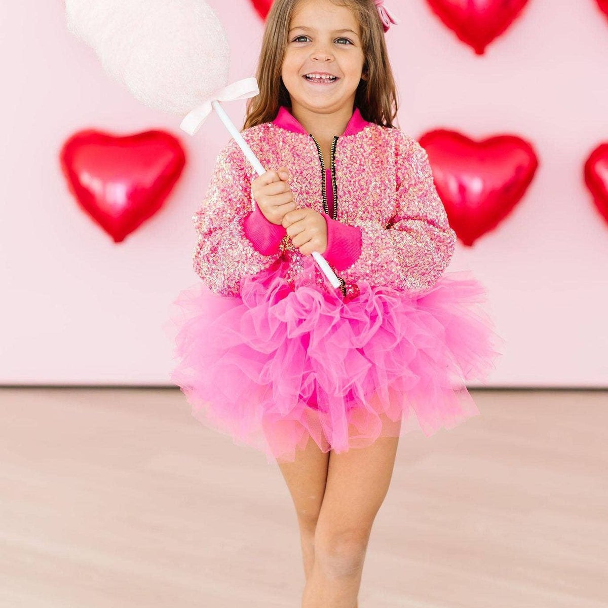 SEQUIN JACKET || HOT PINK