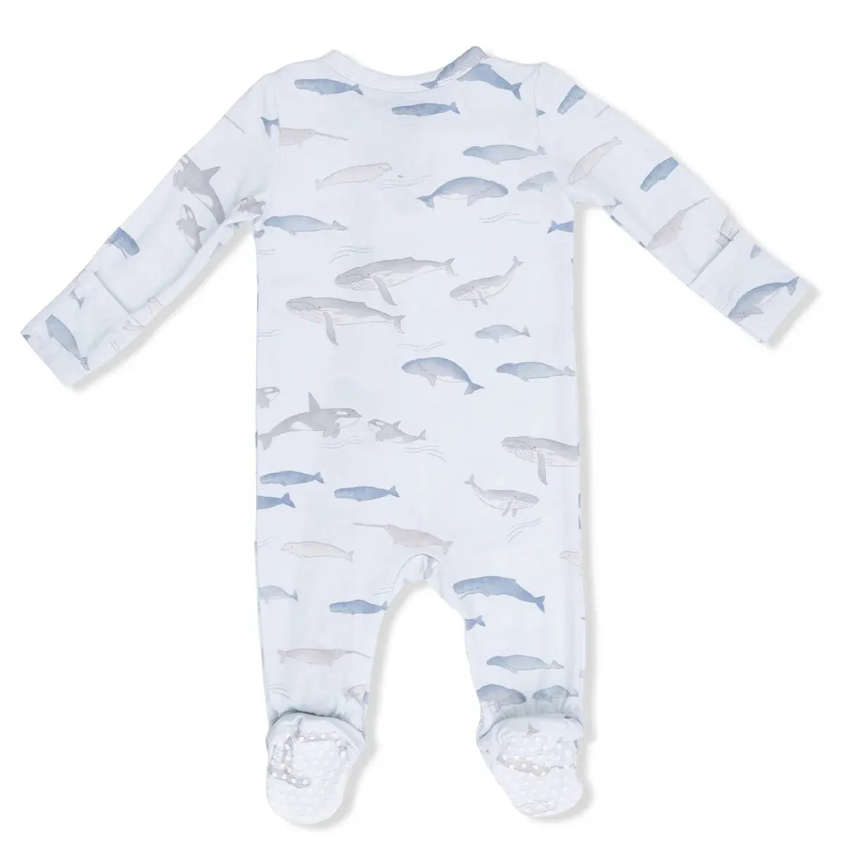 2 WAY ZIPPER FOOTIE || LITTLE WHALES