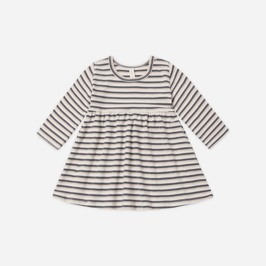 Long Sleeve Baby Dress Vintage Stripe