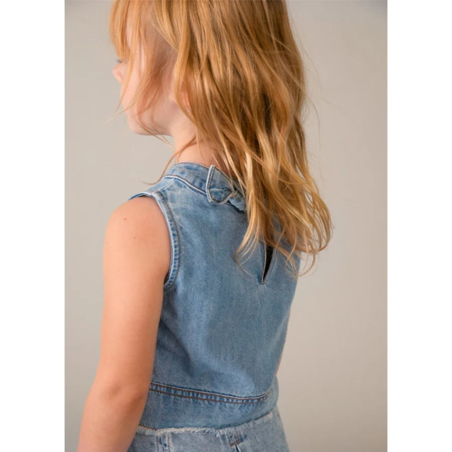 DENIM SLEEVELESS TOP