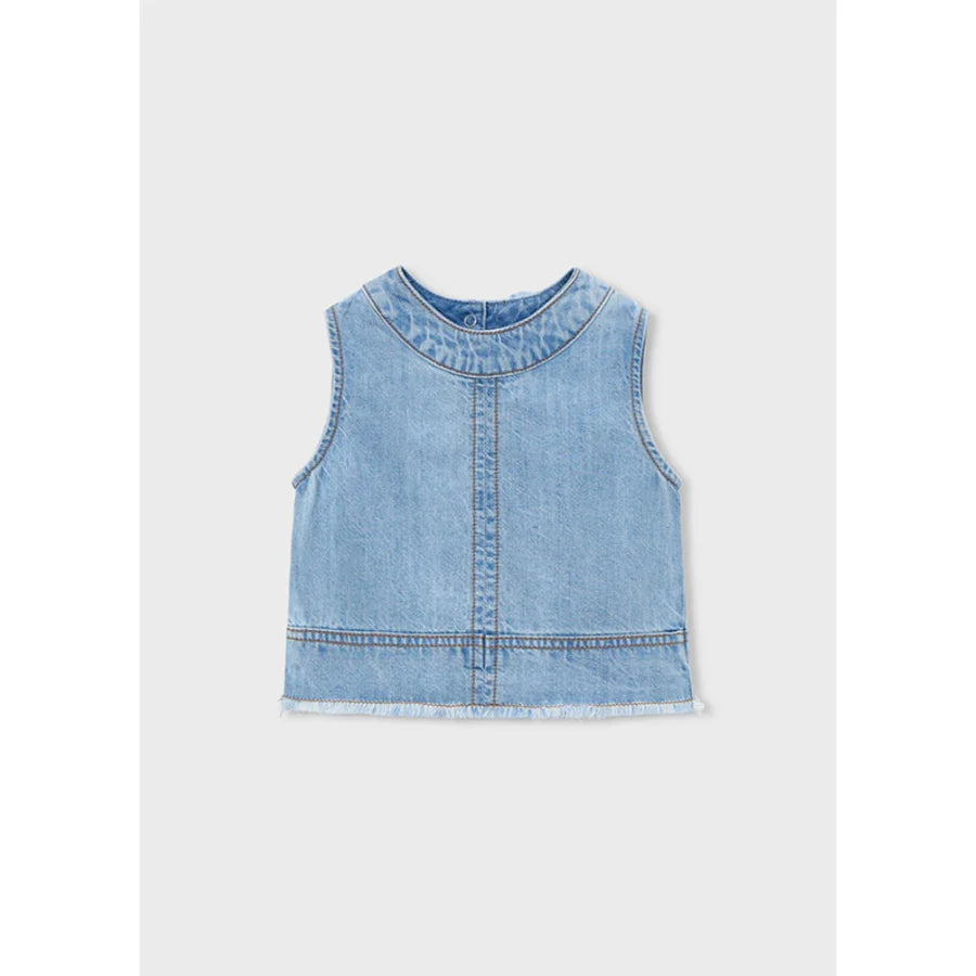 DENIM SLEEVELESS TOP