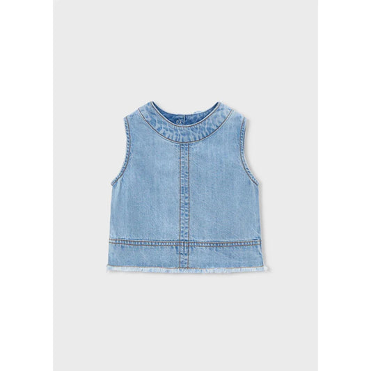 DENIM SLEEVELESS TOP