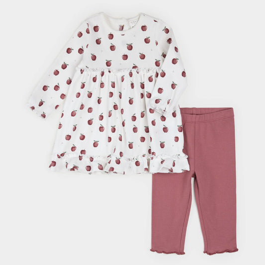 APPLE ORCHARD RIBBED DRESS SET