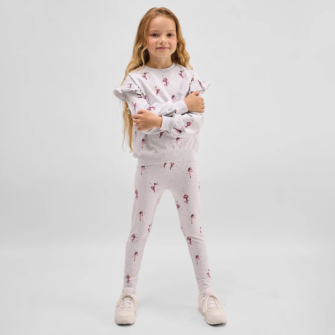 DANCER PRINT ON LIGHT GREY SWEATSHIRT