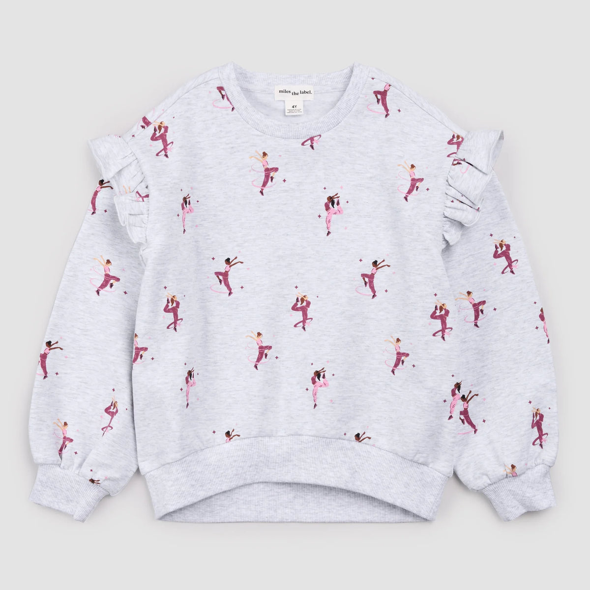 DANCER PRINT ON LIGHT GREY SWEATSHIRT