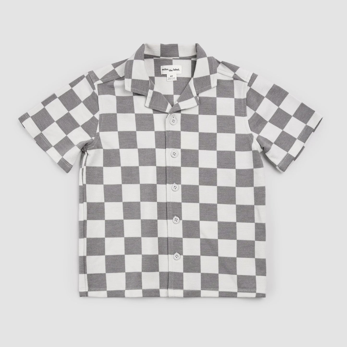 CHECKERBOARD SHIRT || DARK GREY
