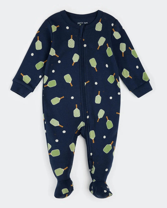 PICKLEBALL FOOTIE PAJAMA || NAVY