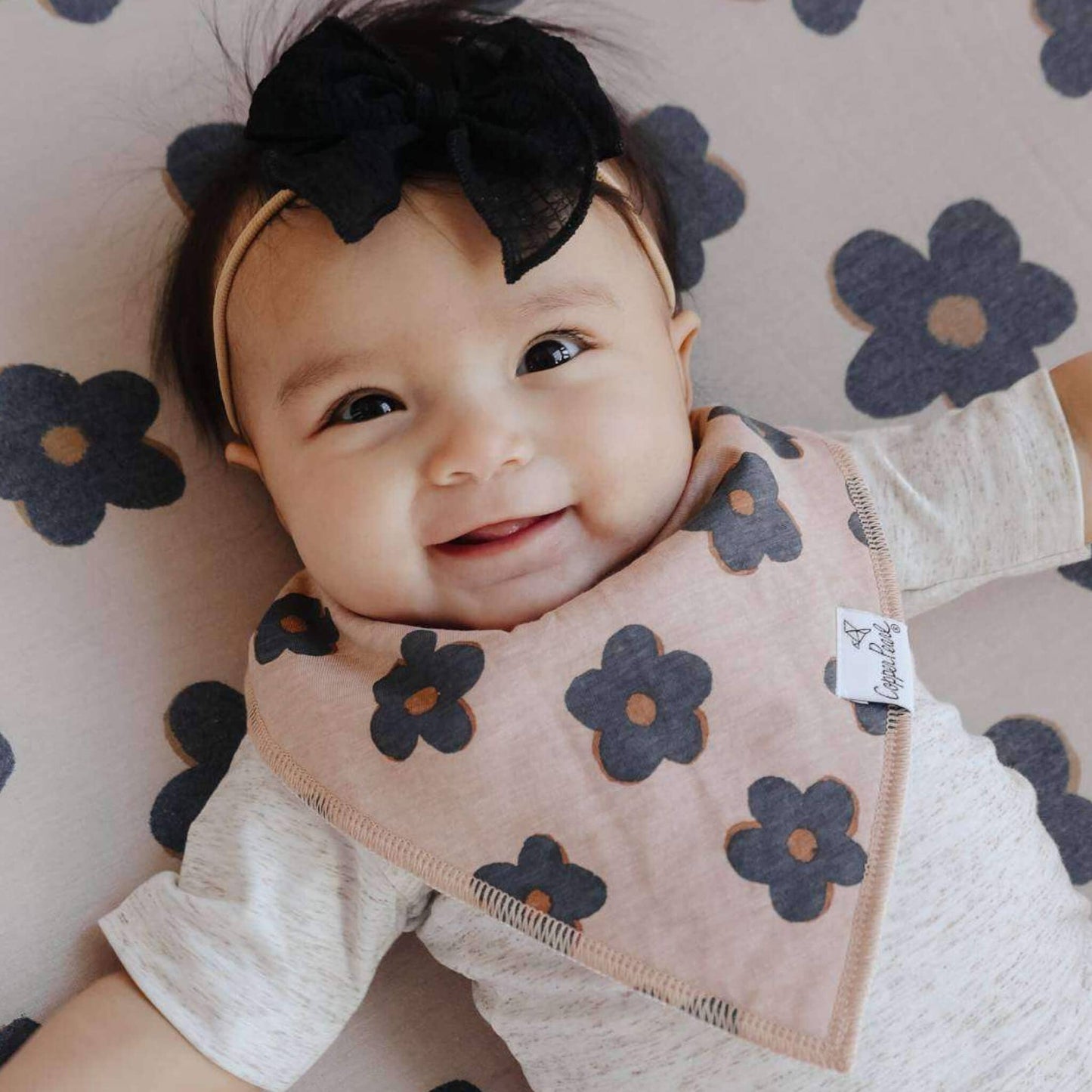 4 PACK BABY BANDANA BIBS || GEMMA IN TAN