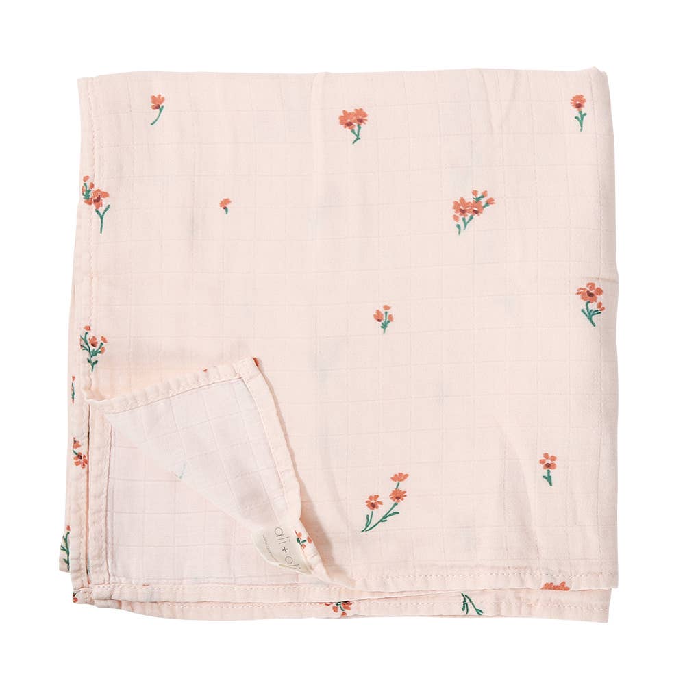 BAMBOO BUSLIN SWADDLE BLANKET || PETITE POSIES