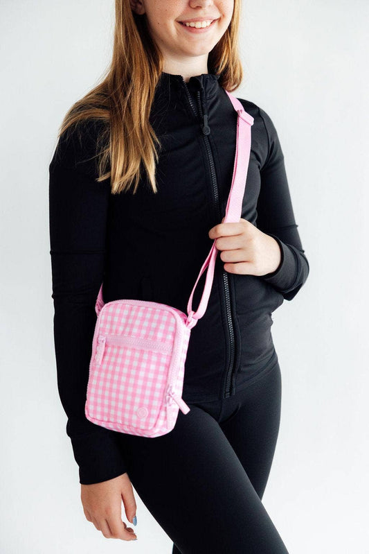 CROSSBODY BAG || PINK GINGHAM
