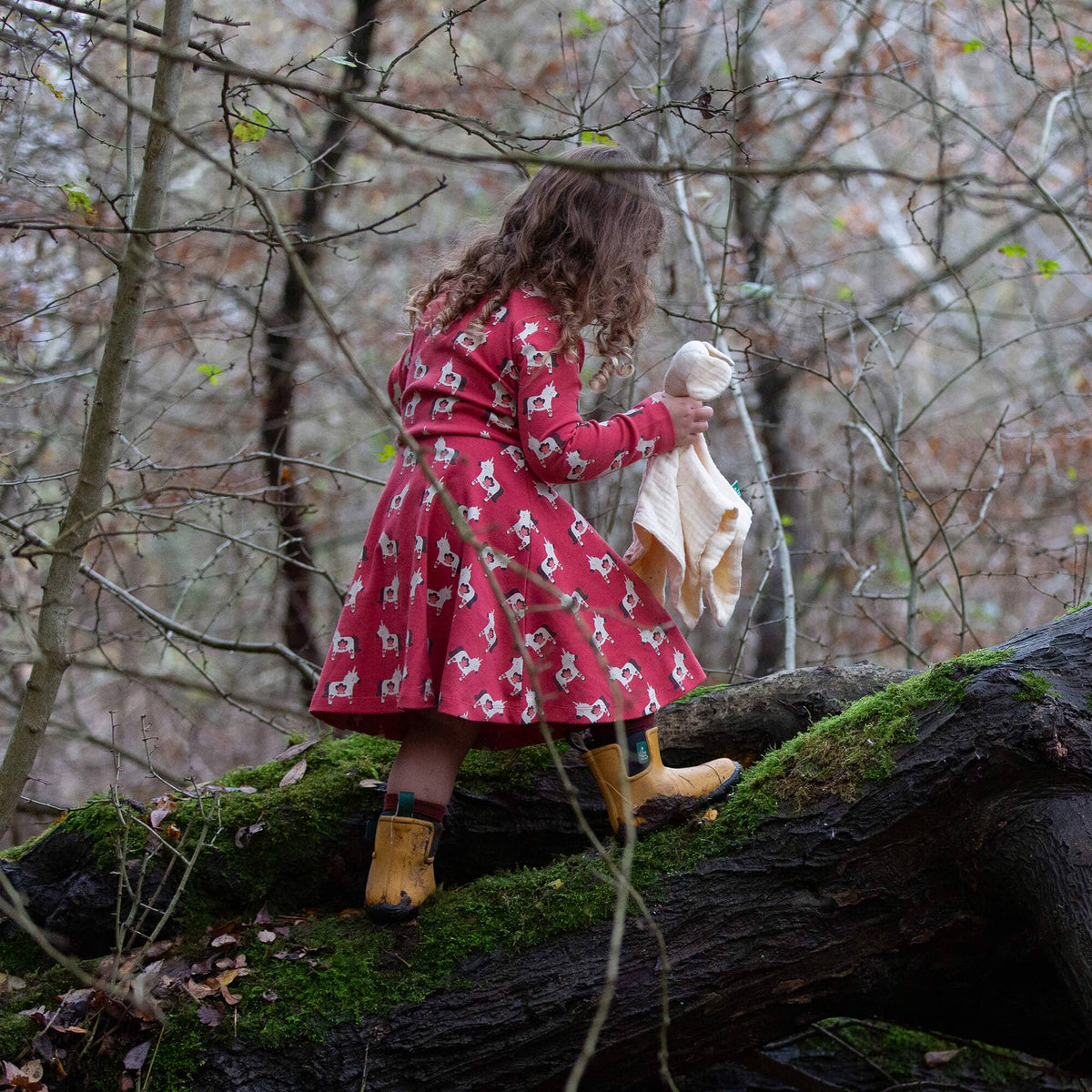 LITTLE UNICORNS L/S SPINNY DRESS