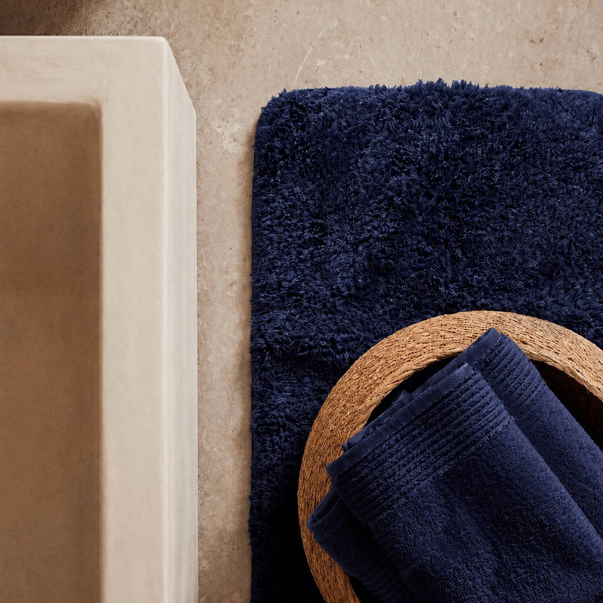 Spa Cotton Bath Rug: Baritone Blue / One Size