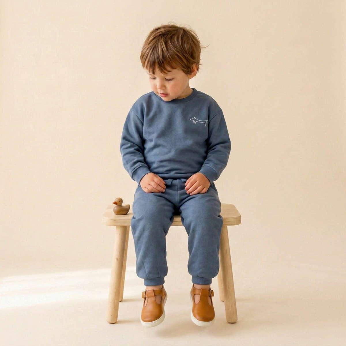 Organic Fleece Jogger Pants - Navy